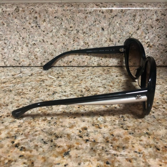 Chanel Black Oval Sunglasses - Picture 7 of 9